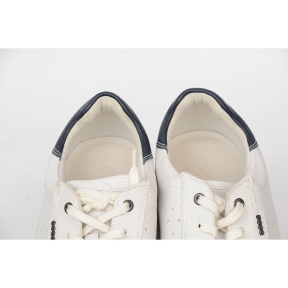 Ecco Beige Leather Perforated Toe Comfort Sneaker Shoe Mens 46 US 12-12.5 Casual - Picture 10 of 12